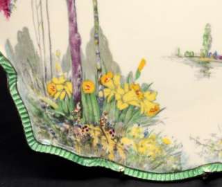Royal Winton SUBLIME HAND PAINTED DAFFODIL CAKE DISPLAY PLATE  