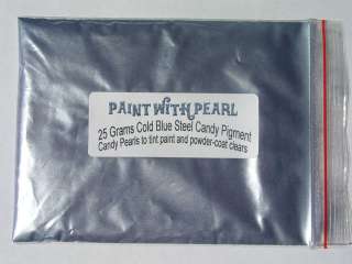 Blue Steel pearl candy paint powder coat custom pigment  