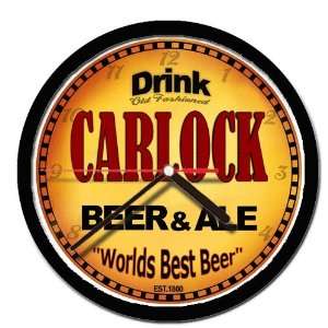  CARLOCK beer and ale cerveza wall clock 