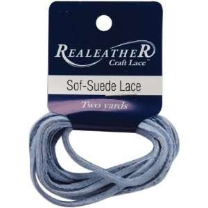 Silver Creek Sof suede Lace 3/32 Carded 2 Yards light Blue