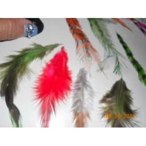  Colors Grizzly Rooster Feather Hair Extensions FREE RING with purchase