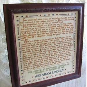  272 Words (Gettysburg Address)   Cross Stitch Pattern 