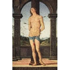   24x36 Inch, painting name St Sebastian, by Perugino
