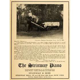 1909 Ad Jabalpur India Steinway & Sons Elephant Pianos   Original 