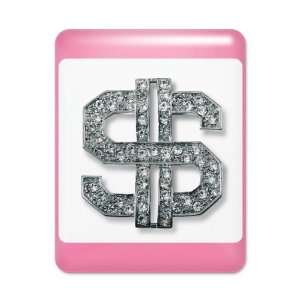  iPad Case Hot Pink Bling Dollar Sign 