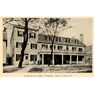  1926 Washington Hotel Inn Princess Anne Maryland Print 