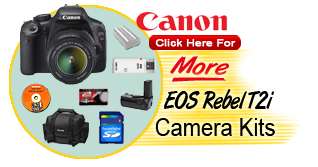 Canon EOS T2i Digital SLR Camera + 2 Zoom Lens Kit NEW 013803123784 