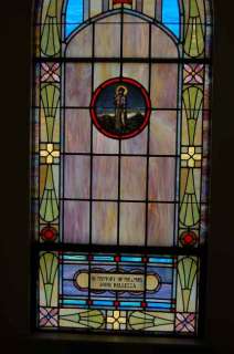 70 yr. Old Church Stained Glass Window + St Peregrine  