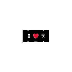  I heart Oakland Raiders design Styrene License Plate 