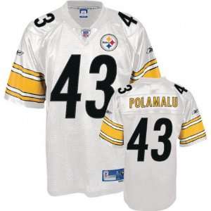   Steelers #43 Troy Polamalu Road Premier Jersey