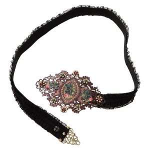  Looking Michal Negrin Fabulous Belt Designed with Black Elastic 
