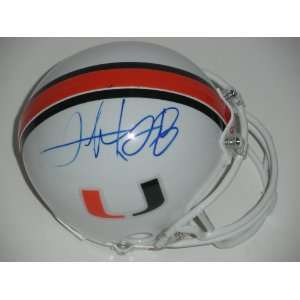  Clinton Portis Signed Miami Hurricanes Mini Helmet Sports 