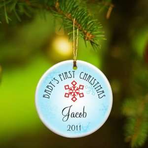 Wedding Favors Baby Boys First Christmas Personalized Ornament Style 