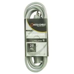  Accu Cable 3 Prong Extension Cord 12 AWG 25 Ft. Gr 