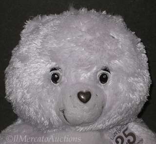 2007 White TENDERHEART CARE BEAR Plush Doll Toy 25th  