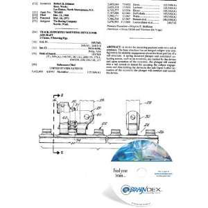  NEW Patent CD for TRACK SUPPORTED MOUNTING DEVICE FOR 