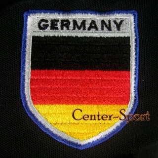 NEW Germany Soccer Black Polo T Shirt Football Top M / S77  