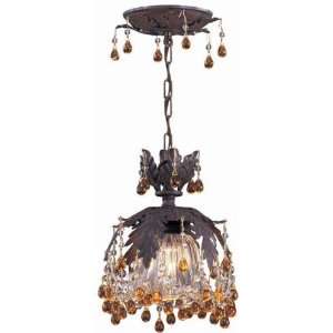  Melrose Collection 24% Lead Crystal Semi Flush Draped with 