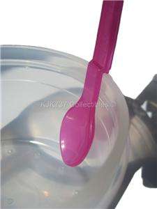 LIMITED RELEASE TUPPERWARE HANG ON FEEDING SPOONS IN FUCHSIA KISS