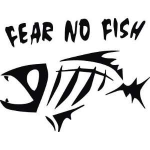  Big Fear No Fish Truck Boat 3 Vinyl Decals   Fishing 