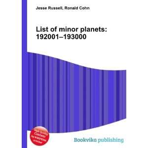  List of minor planets 192001 193000 Ronald Cohn Jesse 