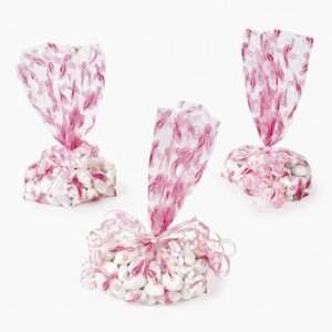   Pink Ribbon Bags   Party Favor & Goody Bags & Cellophane Treat Bags