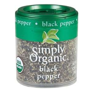 Simply Organic Pepper, Black Medium Grind Certified Organic, .56 Ounce 