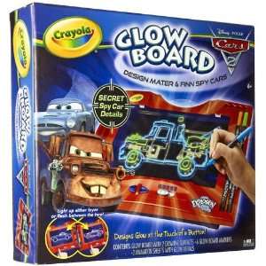   Crayola Cars 2 Glow Board Design Mater & Finn Spy Cars Toys & Games