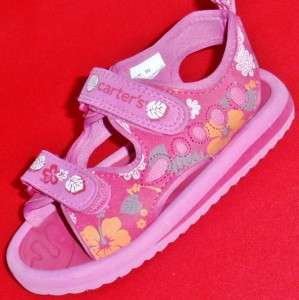 NEW Girls Toddlers CARTERS Pink Velcro Sandals Shoe 5  
