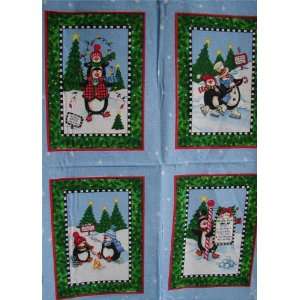    45 Wide *Penguin Panels Fabric By The Yard Arts, Crafts & Sewing