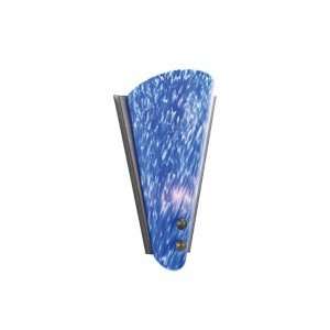   Cerulean Blue Finish Single Lamp Wall Sconce With Cerulean Blue Shade