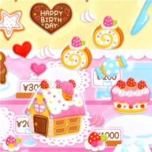  3D sponge sticker set birthday cake sweets Toys & Games