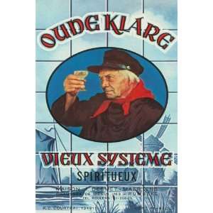  Oudeklare Vieux Systeme Spiritueux 1920 12 x 18 Poster 