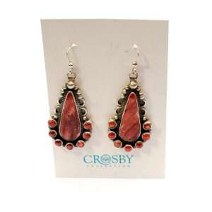  Red Spiny Oyster Shell Dangle Earrings Jewelry
