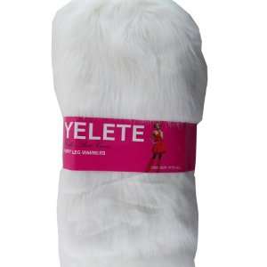  Ladys Furry Leg Warmers   Yelete Fluffy Boot Cover (White 
