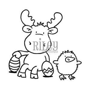  Riley & Company Seasonal Cling Mount Rubber Stamp Easter 