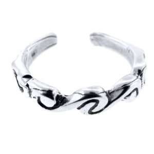  Toe Ring Sterling Silver (925) Waves Jewelry