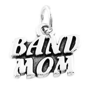  Sterling Silver One Sided Band Mom Charm Jewelry