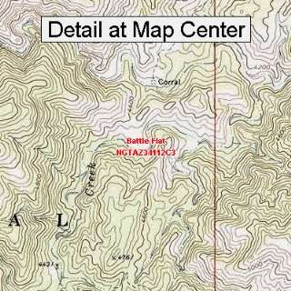  USGS Topographic Quadrangle Map   Battle Flat, Arizona 