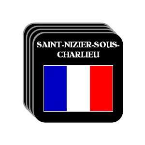 France   SAINT NIZIER SOUS CHARLIEU Set of 4 Mini Mousepad Coasters