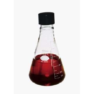Kimble Chase 26505 125 Erlenmeyer Flasks with Screw Caps, 125 ML [case 