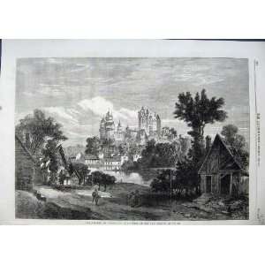  1863 Chateau De Pierrefonds Oise France River Fine Art 