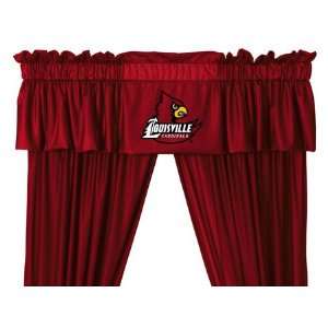  NCAA Louisville Cardinals   5pc Jersey Drapes Curtains and 