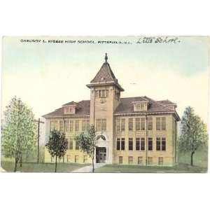 1910 Vintage Postcard   Chauncy L. Higbee School   Pittsfield Illinois