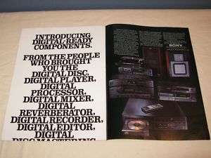 Vintage Sony CDP 701ES CD Player PRINT AD 1983  