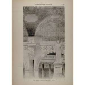  1902 Print 1884 Debrie Architect Spa Interior Statue 