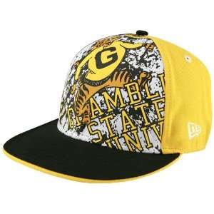  NCAA New Era Grambling Tigers Gold White Distressed Team 