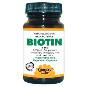 Country Life   High Potency Biotin   5 mg   60 capsules