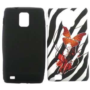  SAMSUNG INFUSE 4G 2 IN 1 HYBRID CASE Butterfly on Zebra 