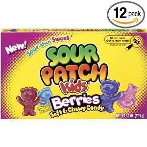 Sour Patch Kids Candy, Berries, 3.1 Ounce (Pack of 12)  